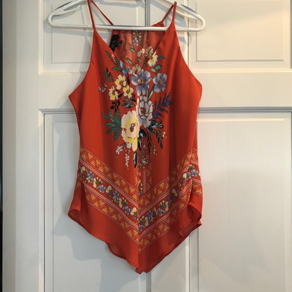 Floral handkerchief top